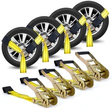Tire Straps For A Car Trailer Wheel Tie Down Strap 2 X 10 With Snap Hooks... Tire Straps For A Car Trailer Wheel Tie Down Strap 2 X 10 With Snap Hooks...