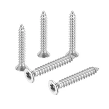 60 Pcs M3 x 20mm Flat Head Torx Screws Self Tapping Wood Screws with T10 Bit