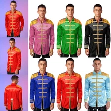 Men Steampunk Military Jacket Ringmaster Costume Halloween Circus Showman Jacket