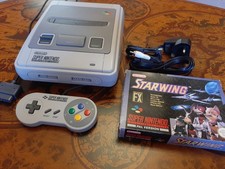 Super Nintendo SNES Console with Controller, Starwing Game CiB & Cables