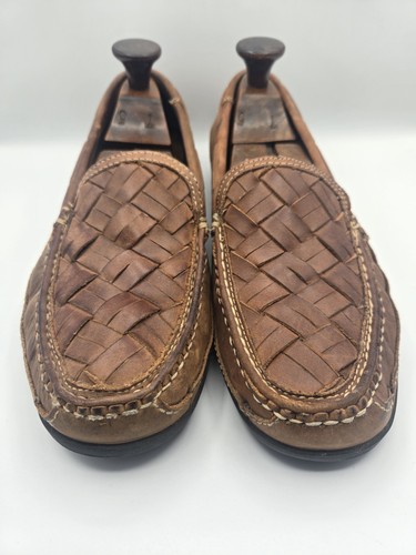 Zapatos mocasines de cuero marrón Johnston & Murphy para hombre talla 9,5 - Imagen 4 de 9
