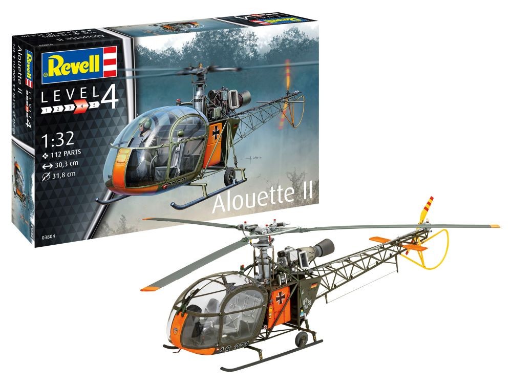 Revell of Germany 03804 1:32 Alouette II Attack Helicopter Plastic Model Kit
