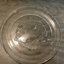 VTG  Essentials the Toscany Collection 13” Clear Glass Serving Fish  Platter