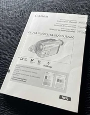 Canon Digital Video Recorder Instruction Manual ONLY Elura 70 Elura 65 Elura 60