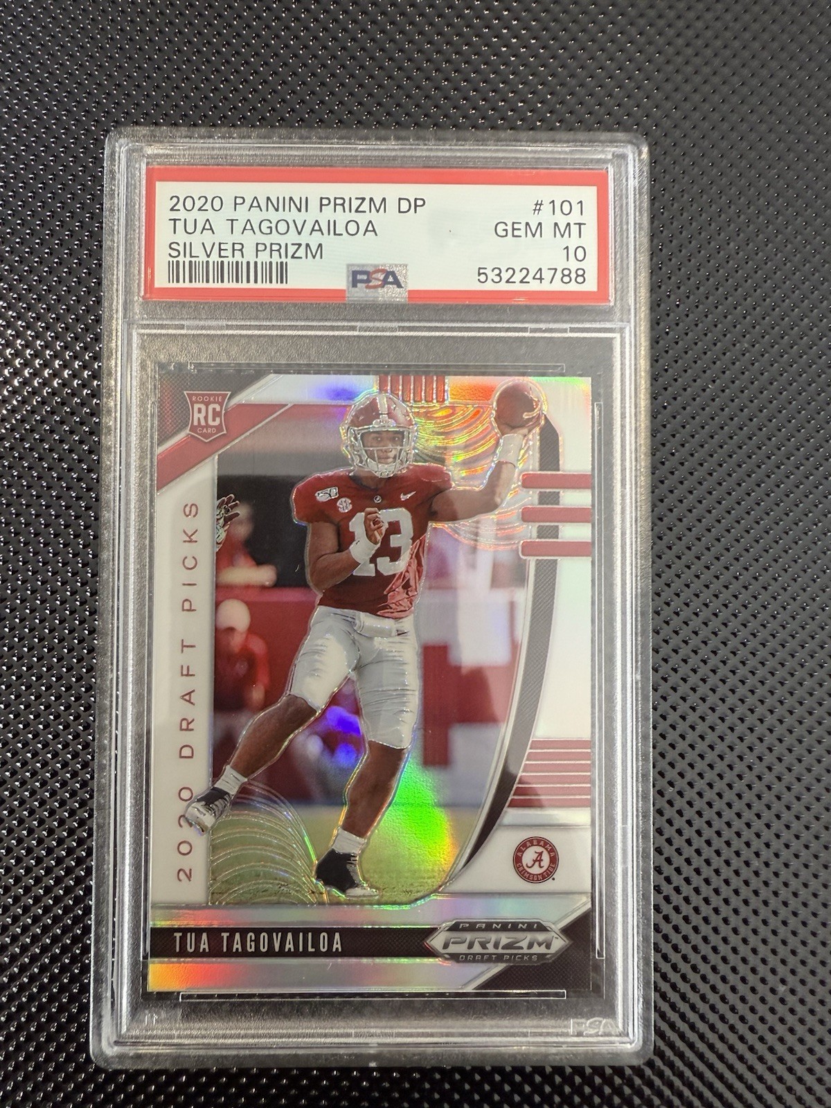 2020 PANINI PRIZM DRAFT PICKS #101 TUA TAGOVAILOA SILVER PRIZM Gem Mt 10