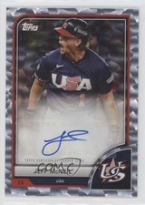 2023 Topps World Baseball Classic Cracked Ice Foil 63/99 Jeff McNeil Auto nf5