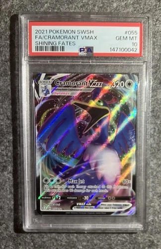 Pokémon TCG PSA 10 Cramorant VMAX 055/072 Shining Fates