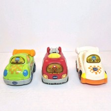 Vtech Go Go Smart Wheels Lot Of 3 Fire Truck Race Car Hot Rod Lights Sounds