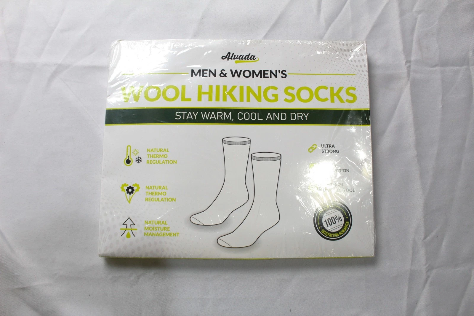 Alvada Unisex 3-Pack Warm Winter Cozy Thermal Wool Boot Socks DH3 Grey M/L NWT