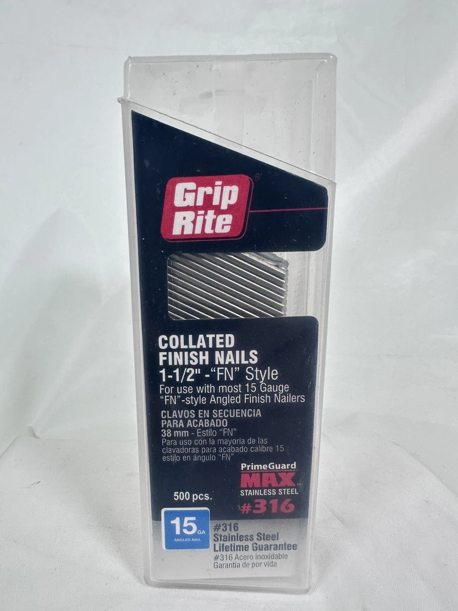 Bostitch, 1-1/2, 15 Gauge, FN Style Angled Finish Nail, (1,000 Box/5