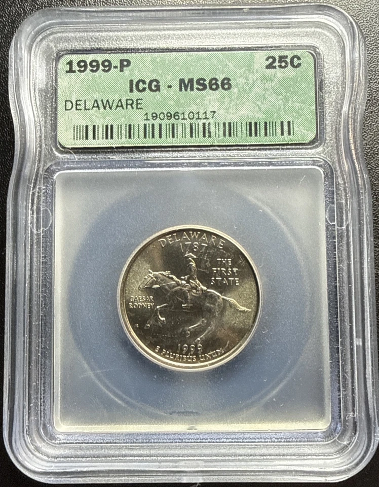 1999-P Delaware Quarter ICG MS-66 Beautiful State Quarter - Image 2 of 4