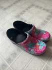 Dansko XP Pink Vintage Floral Print Professional Clogs Shoe Sz 39 size 8