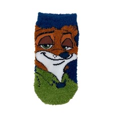 Zootopia Nick Face Up Fluffy Socks for Kids 13-18cm