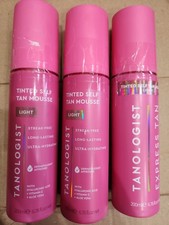 Lot Of 3 Tanologist Express Tan Tinted Self Tan Mousse LIGHT 6.76 oz/200ml NEW