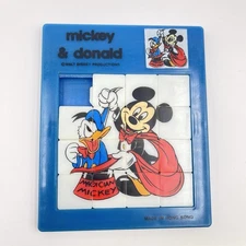 Mickey & Donald Walt Disney Productions Hong Kong Slide Puzzle