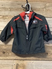 UGA Bulldogs Logo Nike Kids Toddler  s Zip Up Blk/Red Jacket Size 18 Months