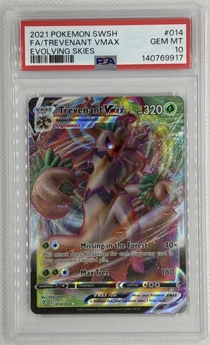 2021 Pokemon SWSH Trevenant VMAX #14 Evolving Skies PSA 10 Gem Mint 🌶️🥵