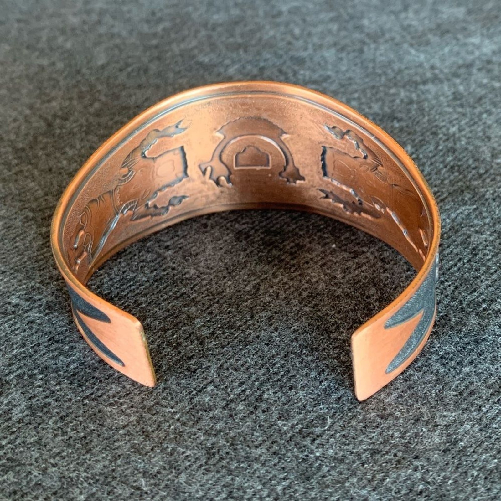 Solid Copper Kachina Bracelet - image 4