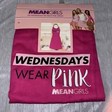 Mean Girls On Wednesday We Wear Pink Apron Pink Cotton Movie Gift