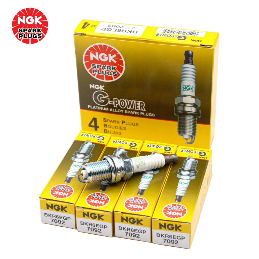 4 Plugs Genuines NGK BKR6EGP/7092 G-Power Platinum Spark Plugs