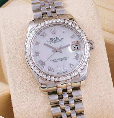 Rolex Lady Datejust 31 mit Brillanten Automatik Box und Rechnung Ref. 178384