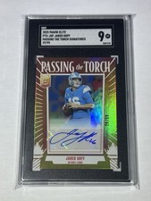 2025 Panini Elite Jared Goff Passing The Touch Auto /99 SGC 9