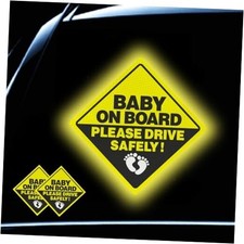 2Pack Baby On Board Sticker for Cars- Please Drive Safely High Intensity