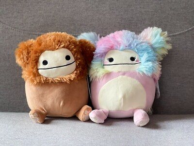 Squishmallows Collection Caparinne & Benny the Big Foot Cuddly Plush 7.5'' NWT