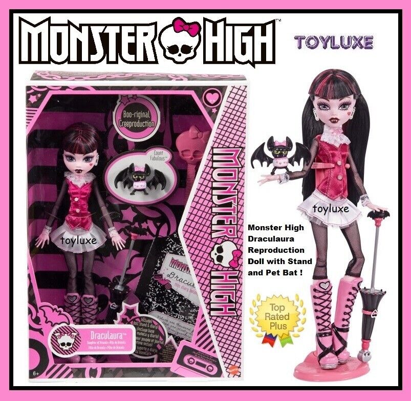 Monster High Draculaura Reel Drama Doll Pet Bat Poster Stand New 2022  Exclusive 194735104819