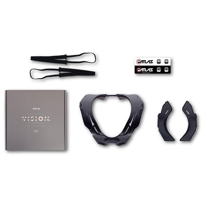 ATLAS BLACK ADULT VISION ANTI COMPRESSION MOTORCYCLE OFFROAD MX BIKE NECK COLLAR