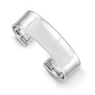 18.5mm Polished Cuff Bangle Real 14kt White Gold