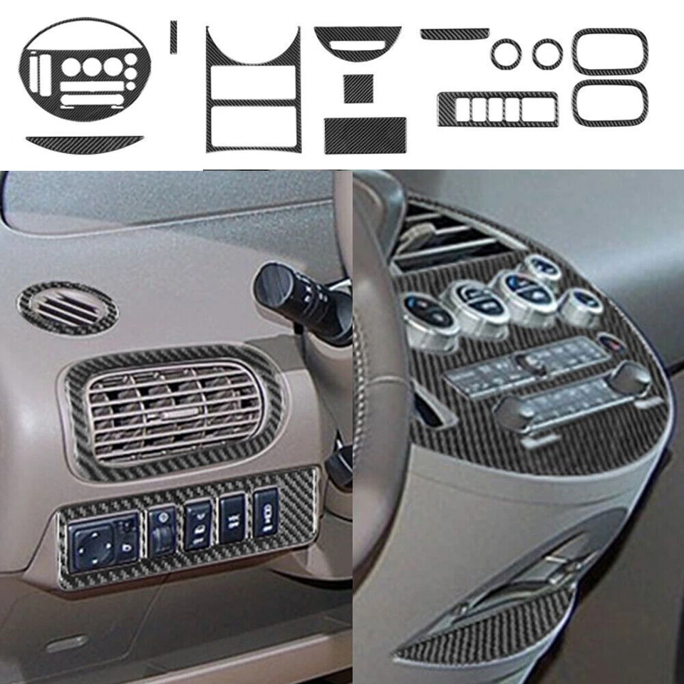 Декоративные накладки отделка из углеродного волокна для салона Nissan Quest 2004-2006 13 шт. - Изображение 2 из 4