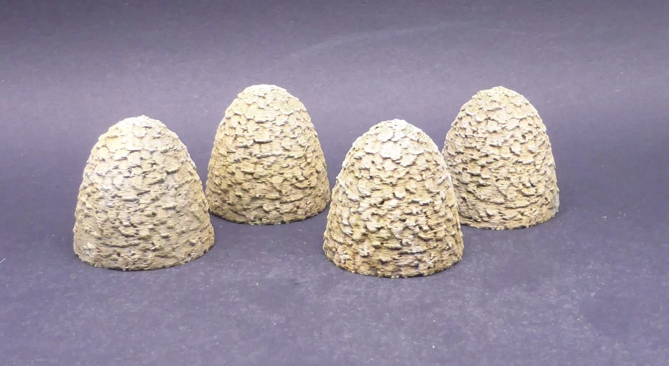 4 x Haystacks 6mm 10mm Painted Wargaming Scenery Terrain Historical Fantasy - Image 2 of 4