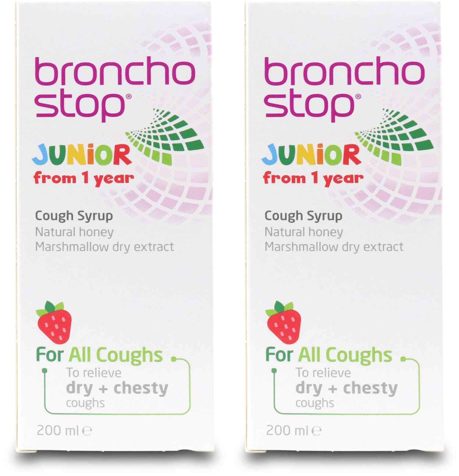 2 x BRONCHO STOP Junior From 1 Year Cough Syrup 200ml - Expires 07/2026. - Image 8