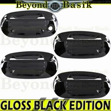 2003-2017 Ford Expedition Lincoln Navigator GLOSS BLACK Door Handle COVERS No PK