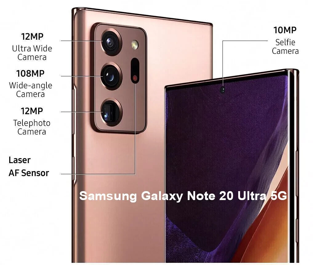 New Samsung Galaxy Note20 Ultra /20 5G 128GB 256GB Unlocked (AT&T