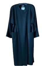Designer YEOLEE New York Long Black Wool Coat...