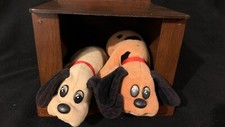 Pound Puppies with Wooden Dog House