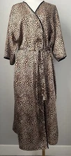 Vintage Natori Private Luxuries Long Cheetah Animal Print Long Robe Size Large**