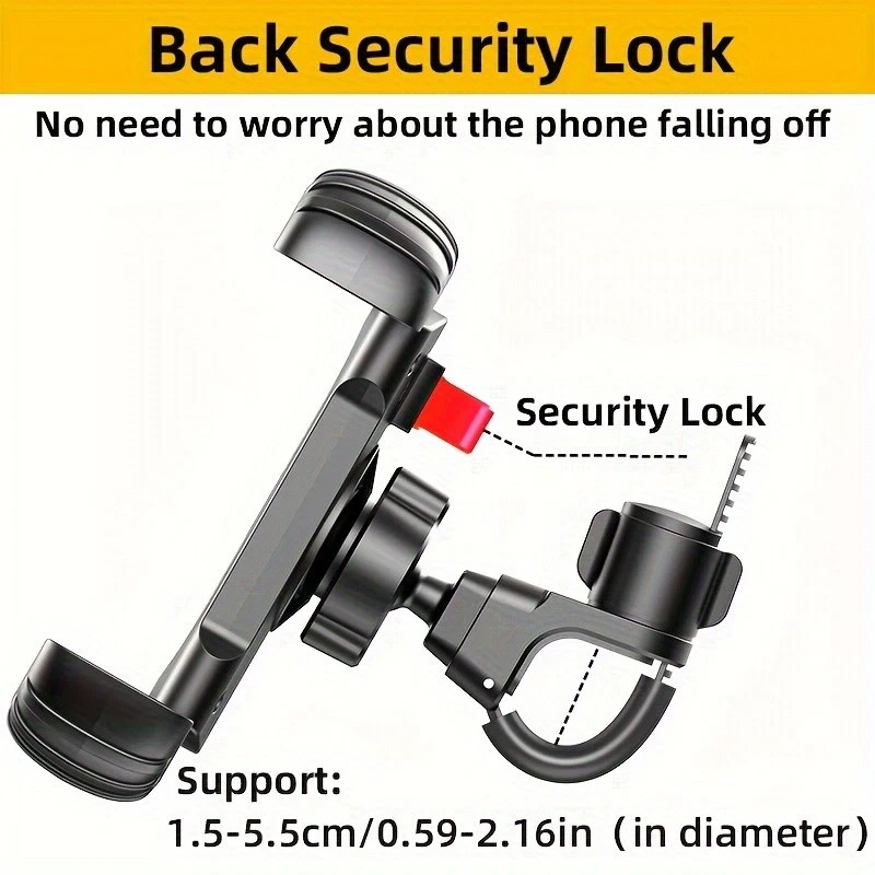 For Samsung S24/S23/S22/S21 Ultra Motorcycle Bike Bicycle Handlebar Mount Holder - Image 4 of 4