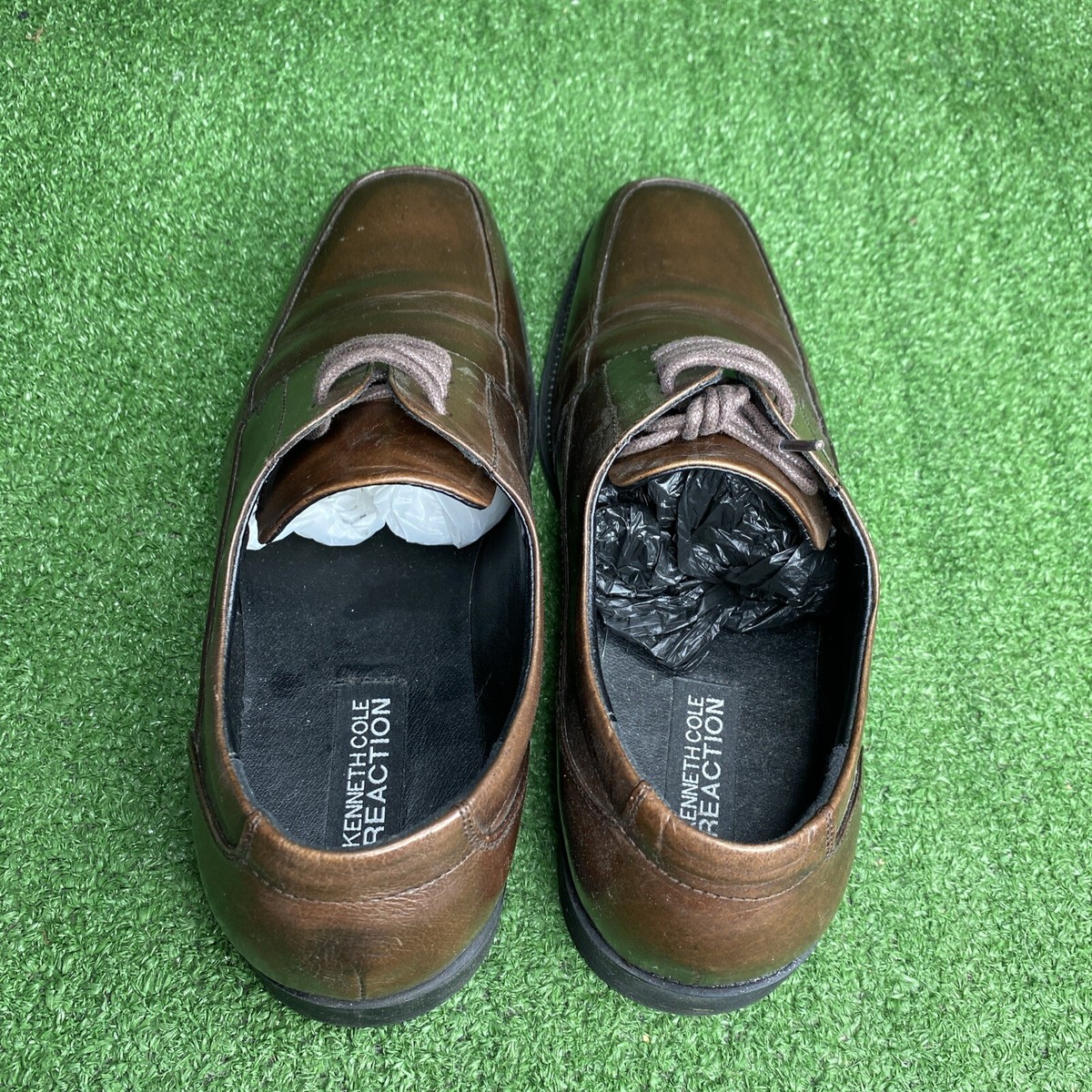 Kenneth Cole Reaction Brown Leather Men\'s Shoes Size 9.5 Kenneth Cole Reaction Shoes for Men for sale | eBay main image 3