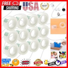 Transparent Tape Rolls - 12 x 3/4-Inch x 720-Inch for Office and Home Use