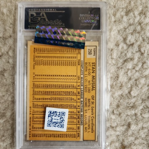 1963 Topps - #250 Stan Musial Cardinals HOF PSA 7 NM Iconic Card! - Bild 2 von 2