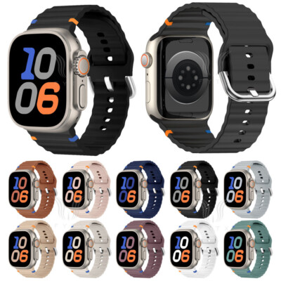 Silikon Sport Armband Für Apple Watch Ultra 2 49mm Series 10 9 8 7 6 5 4 3 2 SE
