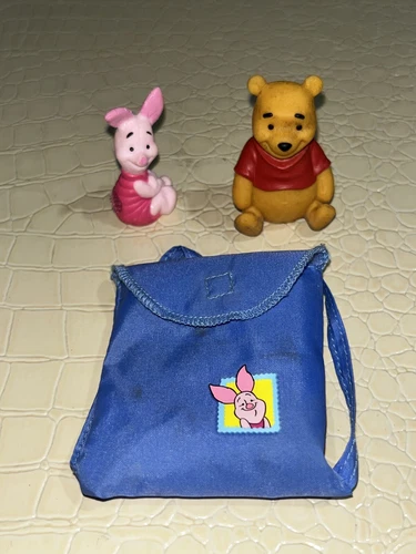 Vintage Barbie Winnie-the-Pooh Backpack Flashlight Piglet Figure Rare