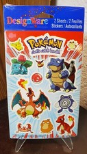 Vintage Pokemon Sticker Sheet Pack 1999 Nintendo DesignWare NEW