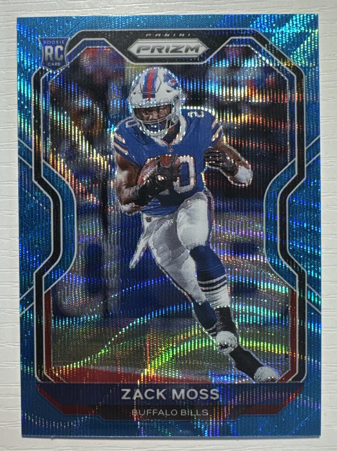 Zack Moss 2020 Panini Prizm Rookie Blue Wave Prizm RC #/199 #311