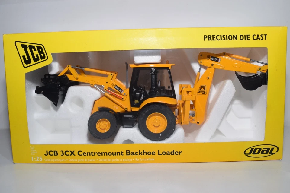 B4 1:25 JOAL 189 JCB 3CX CENTERMOUNT TERNA PALA GRU MIB MOLTO RARA! - Immagine 2 di 4