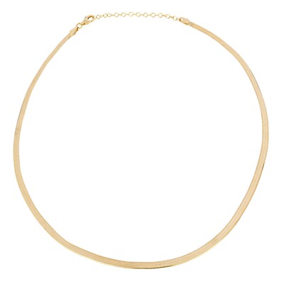 Fischgrät Kette Halskette 9 kt Gelbgold vergoldet gepunzt nagelneu verpackt