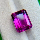 10.53 CT PURPLE PINK RUBELLITE TOURMALINE OCTAGON LAB GROWN Loose Gemstone